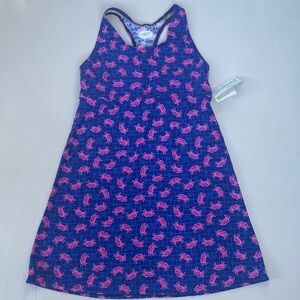 Southwind Apparel Blue and Pink Crab Cover Up Beach Dress Medium